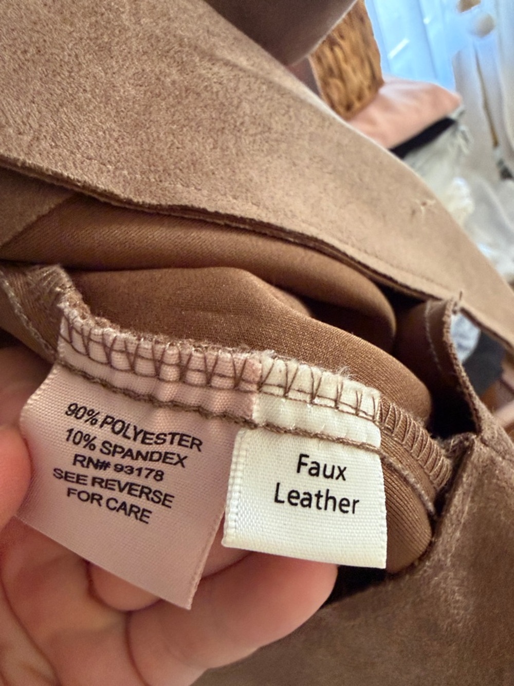 Philosophy Brown Suede Snap-Front Coat Size Medium - Picture 4 of 4
